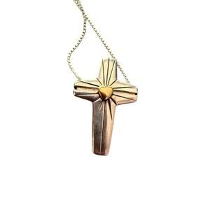 Artist of Hope Steven Lavaggi Sterling Silver Reversible Cross Pendant Necklace